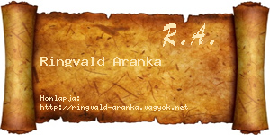 Ringvald Aranka névjegykártya